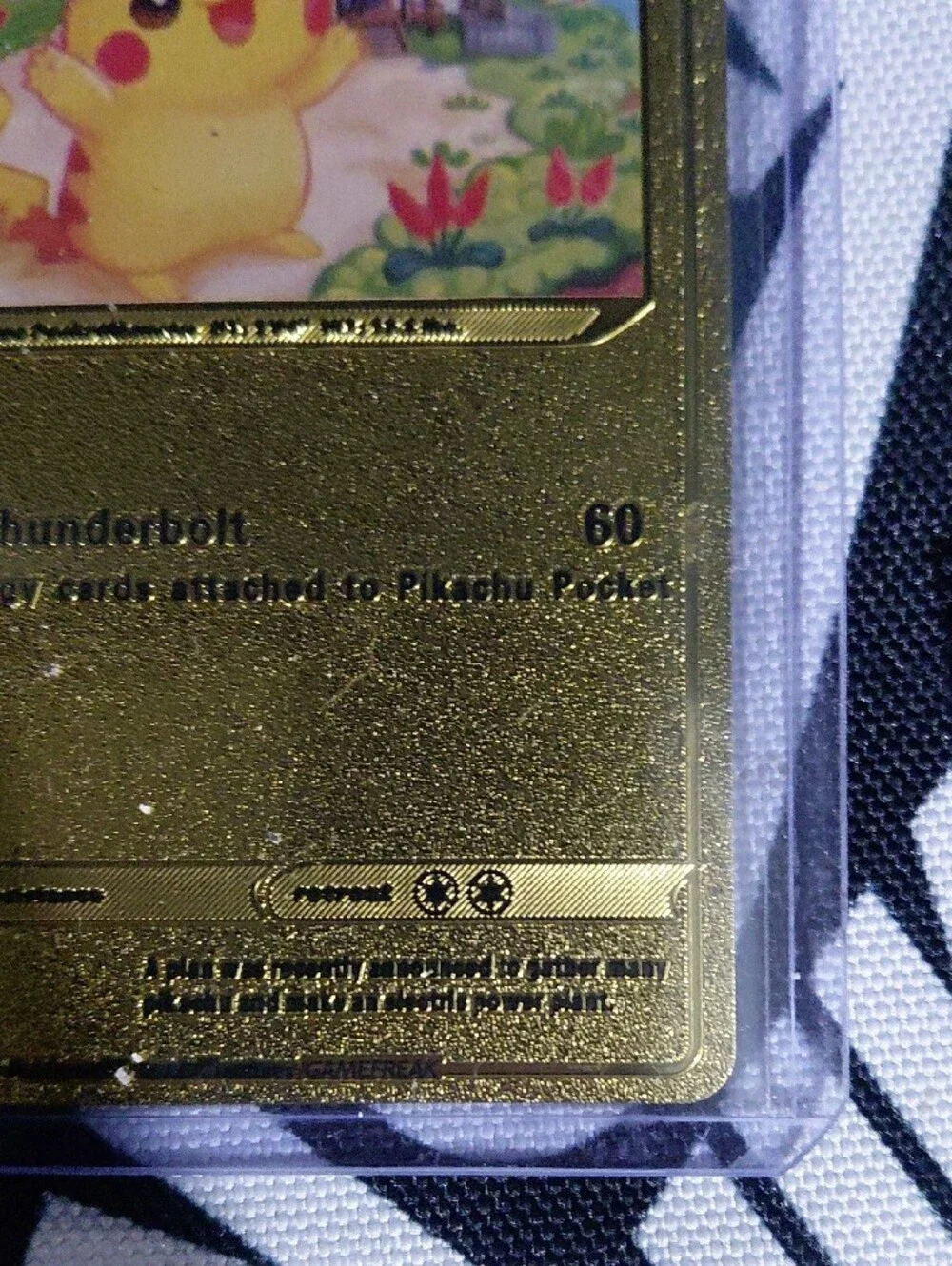 Gold Foil Pikachu Collectible Card - Yellow